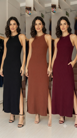 Vestido Nadador Gola Alta