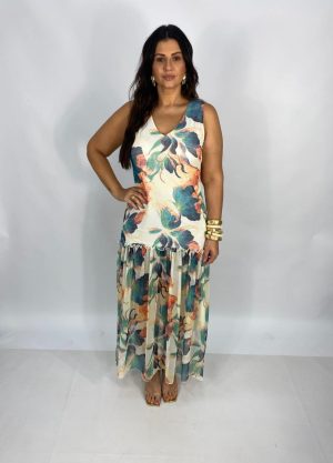 Vestido leve tranparencia 46 48