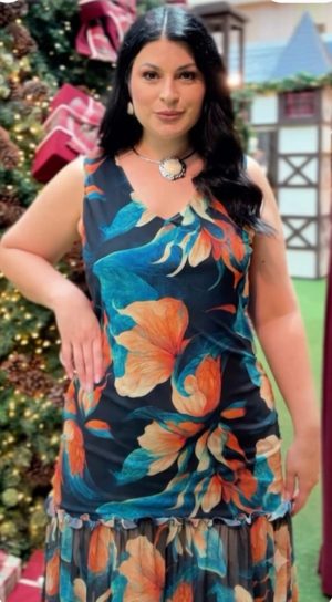Vestido leve tranparencia 46 48