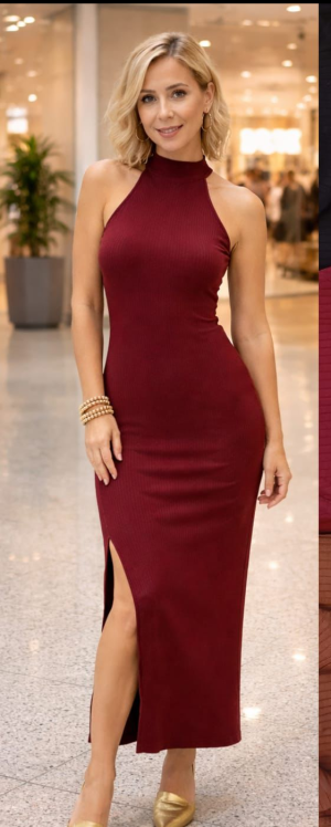 Vestido Nadador Gola Alta