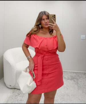 Vestido ciganinha  botões